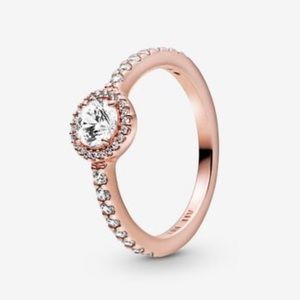 Classic Sparkle Halo Pandora Ring